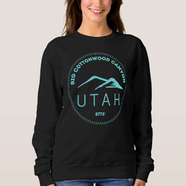 Moletom Retro de Montanha Elevada de Utah (Frente)