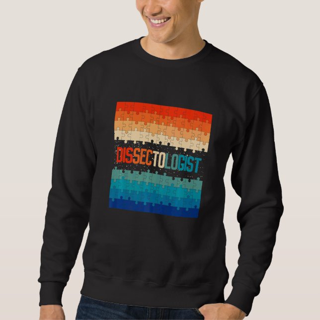 Moletom Retro Dissecologista Jigsee Quebra-cabeça (Frente)