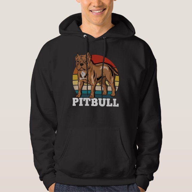 Moletom Retro do Lover do Cão Pitbull (Frente)