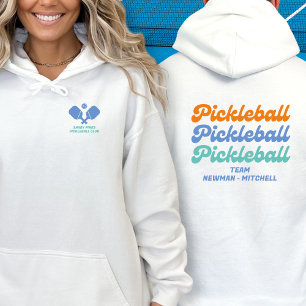Moletom Retro do Nome do Jogador do Time do Pickleball Per