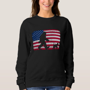 Moletom Retro Dog Fox Terrier 4 de julho bandeira american