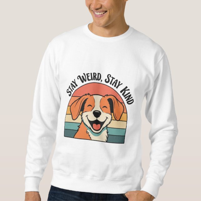 Moletom Retro Dog Kind Message Men’s Sweatshirt (Frente)