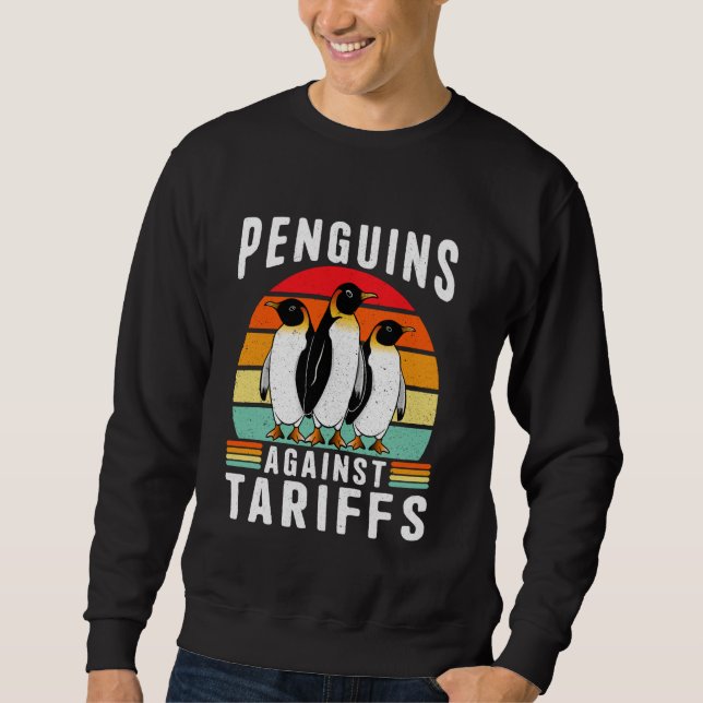 Moletom Retro Engraçado Resiste Pinguins Protesto Contra P (Frente)