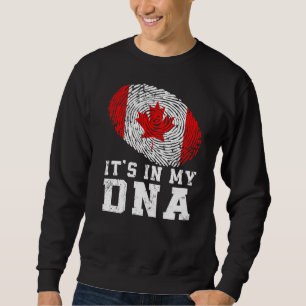 Moletom Retro Está no Meu Dna Canada Flag Patriotic