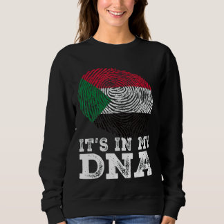Moletom Retro Está no meu Dna Sudan Flag Fingerprint