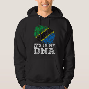 Moletom Retro Está no Meu Dna Tanzania Flag Fingerprint