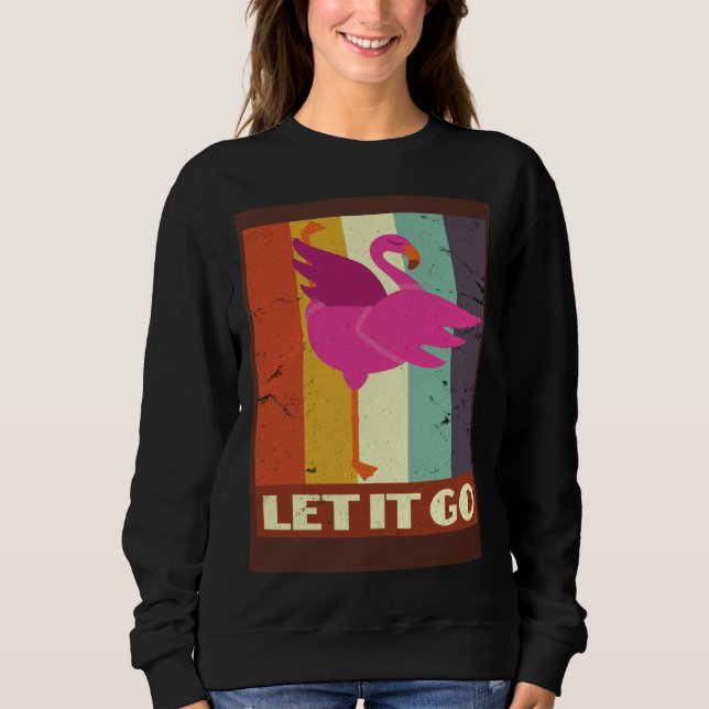 Moletom Retro Flamingo Yoga Meditation Workout Exercise Mo (Frente)