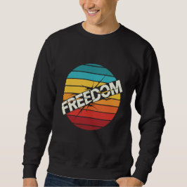 Moletom Retro Freedom Graphic T-Shirt – Vintage Typography