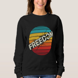 Moletom Retro Freedom Graphic T-Shirt – Vintage Typography