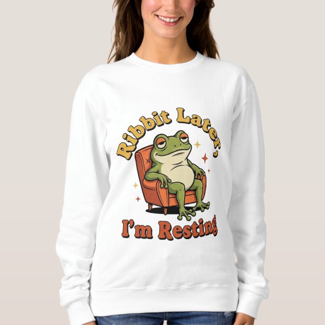 Moletom Retro Frog Chill Quote Women’s Sweatshirt (Frente)