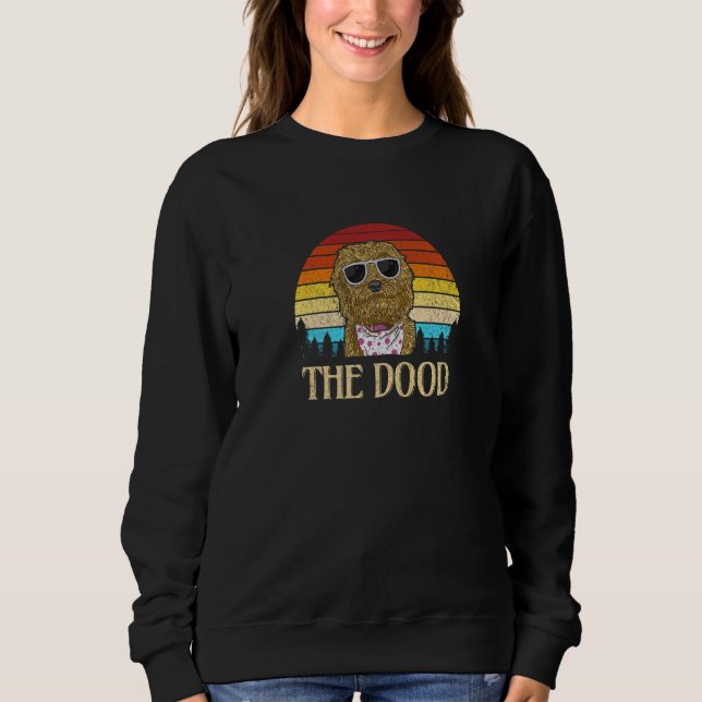Moletom Retro Goldendoodle O Cachorro Mãe Cachorro Pai Vin (Frente)