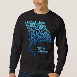Moletom Retro Grand Cayman Islands Tribal Stingray Ray