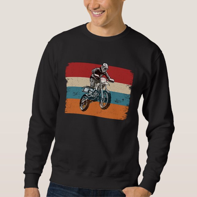 Moletom Retro Graphic Dirt Biker Motorcycle Enduro Motocro (Frente)