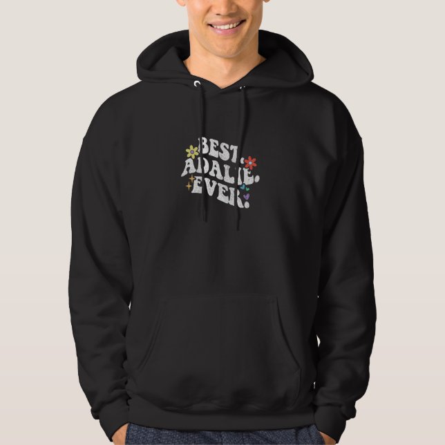 Moletom Retro Groovy Best ADALIE Ever First Name (Frente)