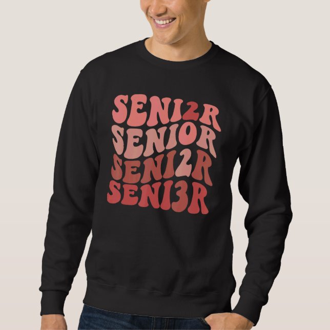 Moletom Retro Groovy Boho Senior 2023 Graduation Back to S (Frente)