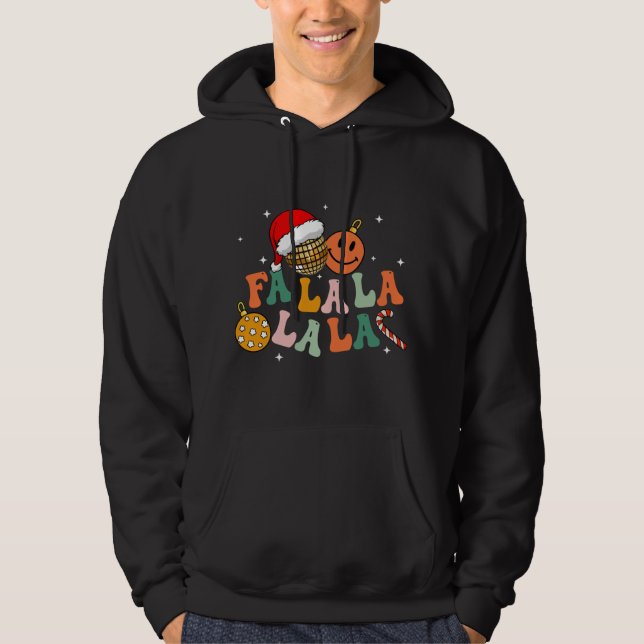 Moletom Retro Groovy Fa La Christmas Lights Cute Xmas S (Frente)
