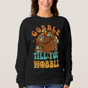 Moletom Retro Groovy Gobble Até Que Você Acaba Com A Turqu