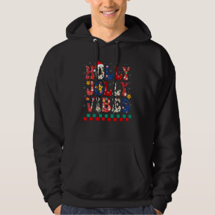 Moletom Retro Groovy Holly Xmas Jolly Vibes Natal Para