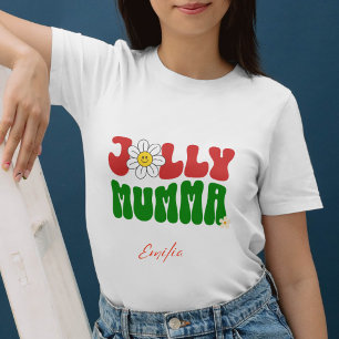 Moletom Retro Groovy Jolly Mumma Nome Personalizado Natal