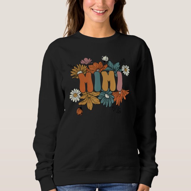 Moletom Retro Groovy Mimi One Thankful Mimi Thanksgiving F (Frente)