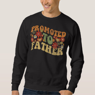 Moletom Retro Groovy Promovido ao Pai pela Primeira Vez