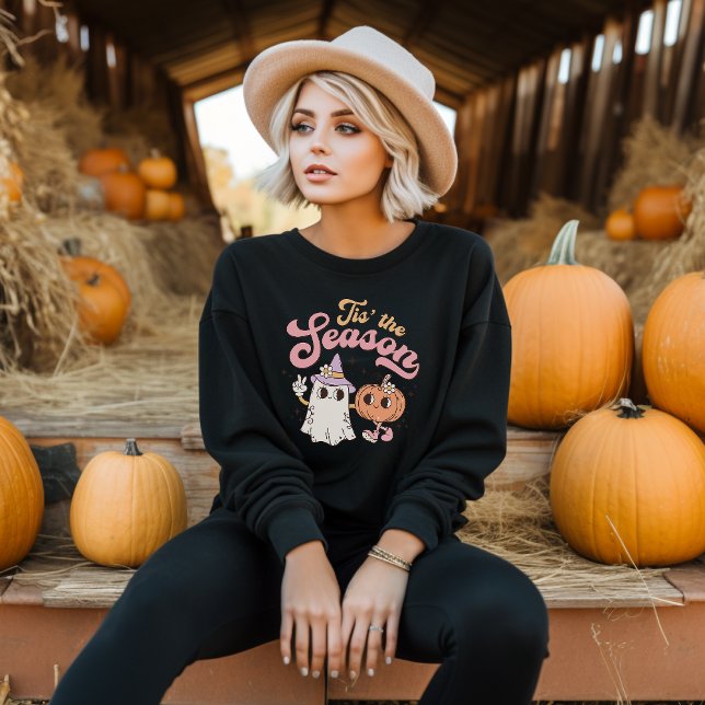 Moletom Retro Groovy Pumpkin (Criador carregado)