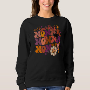 Moletom Retro Groovy Spooky Nonna Faboolous Nonna Hallowee