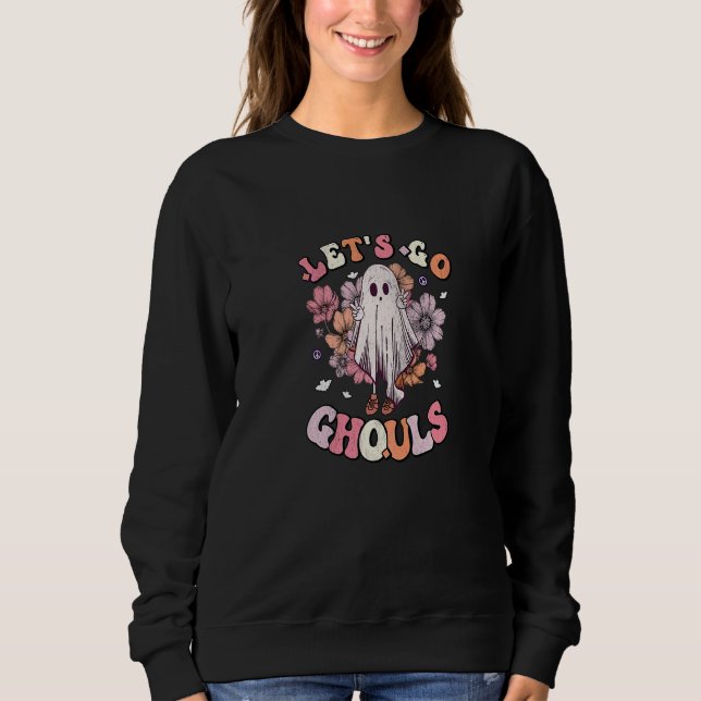 Moletom Retro Groovy Vamos Lá Espíritos Fantasmas 70s Hipp (Frente)