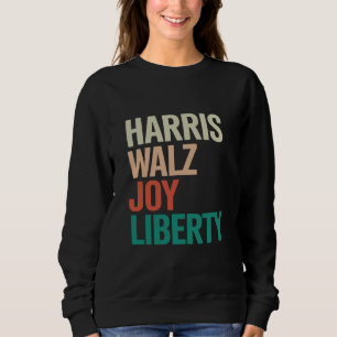 Moletom Retro Harris Valsa 2024 Harris Walz Alegria Liberd