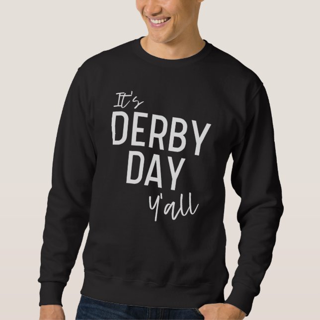 Moletom Retro Horse Racing  It s Derby Day Yall KY Derby H (Frente)