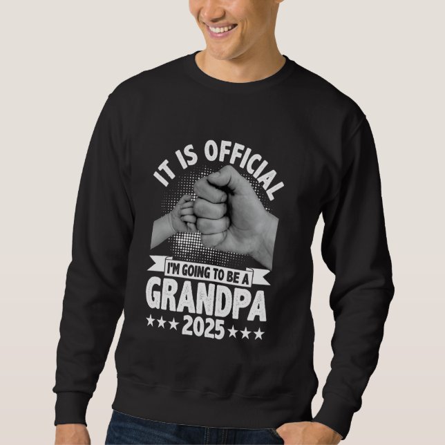 Moletom Retro I'm Going To Be A Grandpa 2025 Fist Bump Fat (Frente)