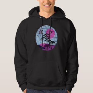 Moletom Retro Japonês Harmony Kanji Sunset Shinto Crane V