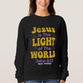 Moletom Retro Jesus é a Luz do Mundo João 8 12