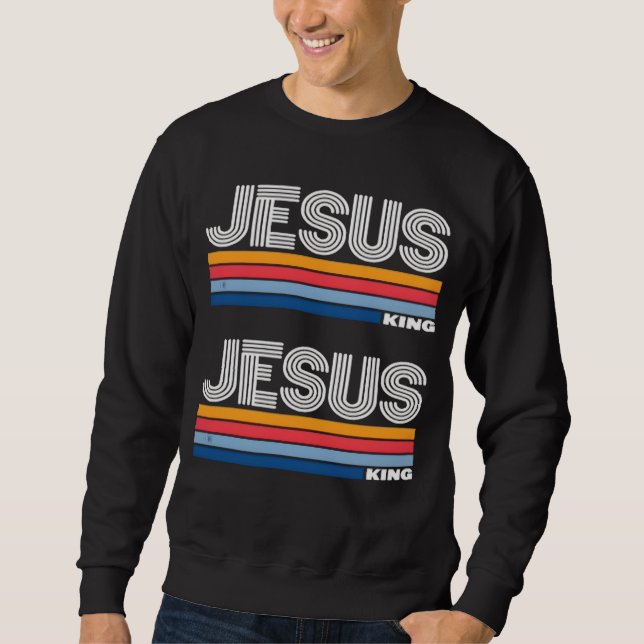 Moletom Retro jesus rei cristão  (Frente)