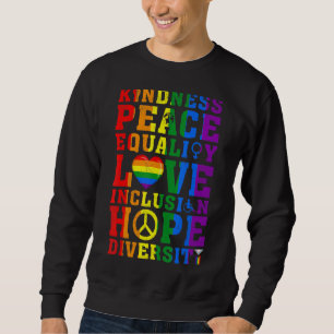 Moletom Retro Kindness Human Rights Peace Lgbt Gay Lésbica