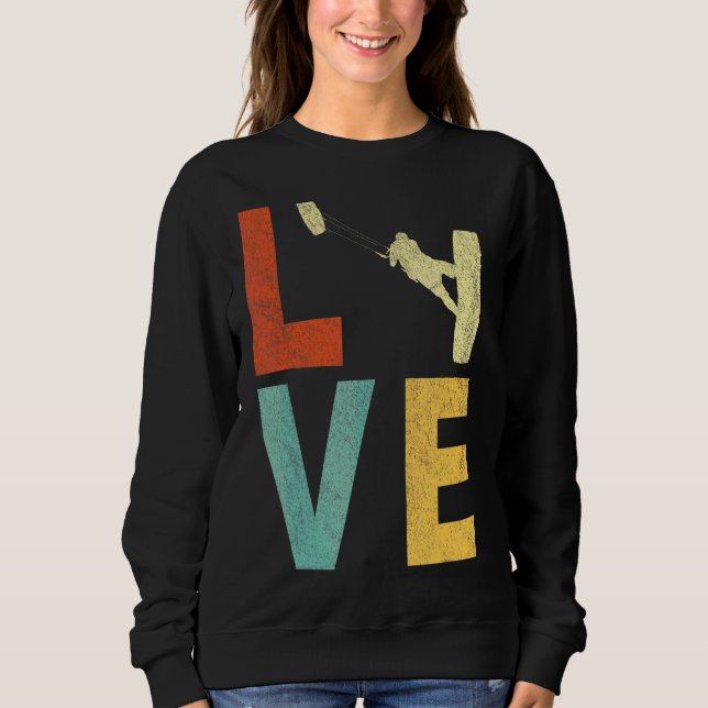 Moletom Retro Love Kitesurfing Kitesurf Vinta (Frente)