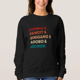 Moletom Retro Lumpia Pancit Sinigang Adobo Lechon Filipino