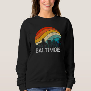 Moletom Retro Maryland Baltimore Silhueta Urbana Vintage C