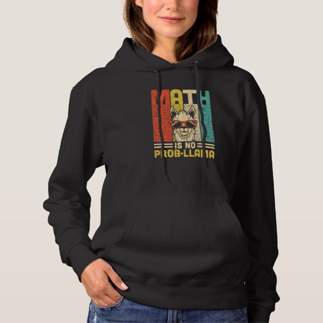 Moletom Retro Matemática Não É Prob Llama Professor de Mat (Frente)