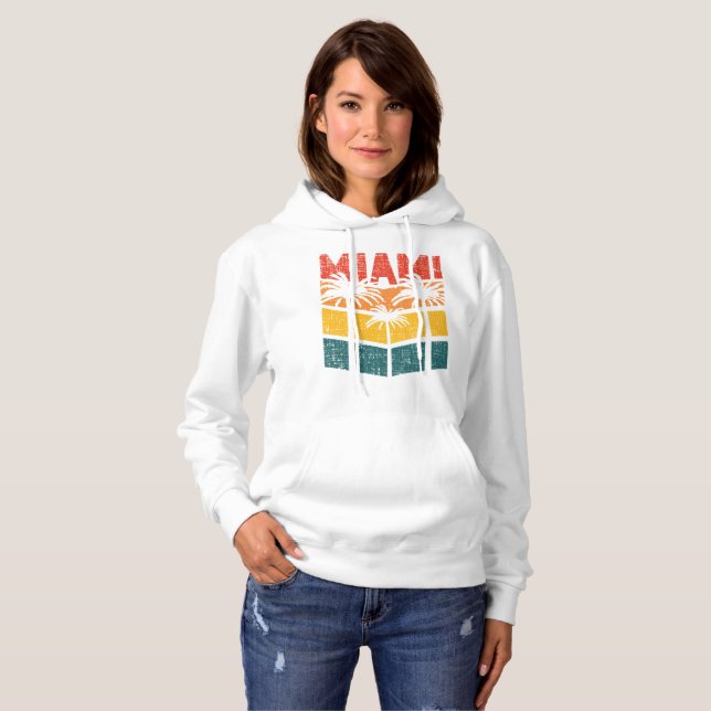 Moletom Retro Miami Florida Beach Souvenir Palm Tree 80s (Frente Completa)