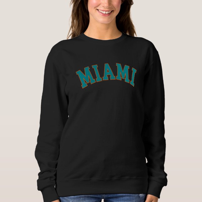 Moletom Retro Miami  Florida  Throwback  Classic (Frente)