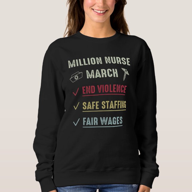 Moletom Retro Million Nurse março de 2022 12 de maio de 20 (Frente)