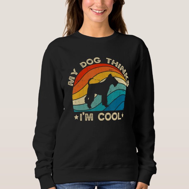 Moletom Retro My Dog Thinks I'm Cool Fox Terrier Dog Lover (Frente)