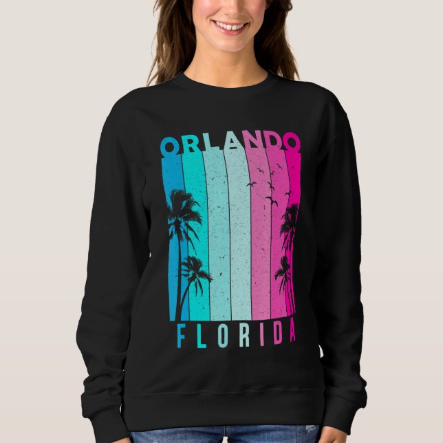 Moletom Retro Orlando Florida Beach Summer Tropical Souven (Frente)