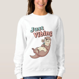 Moletom Retro Otter Just Vibing Women’s Sweatshirt