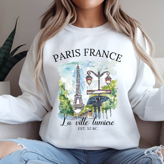 Moletom Retro Paris Eiffel Tower Art Print (Criador carregado)