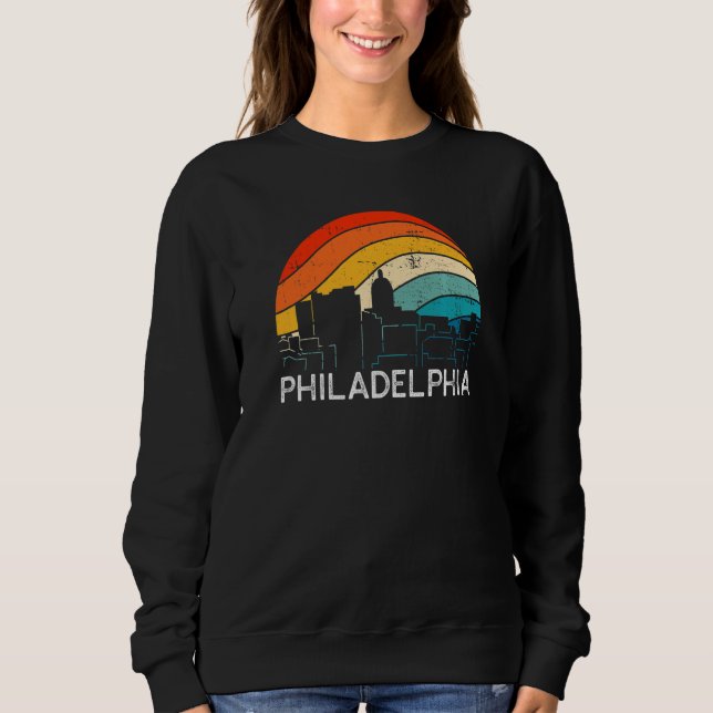 Moletom Retro Pennsylvania Philadelphia Skyline Vintage Ur (Frente)