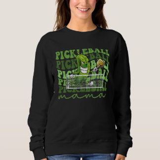 Moletom Retro  Pickleball Mama Player Cute Pickle Ball
