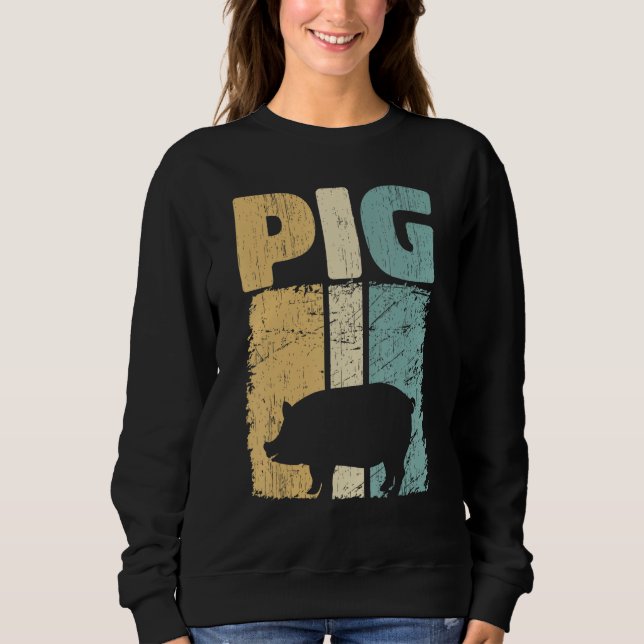 Moletom Retro Pig Lover, Cute Farmer, Farming For Men Wome (Frente)