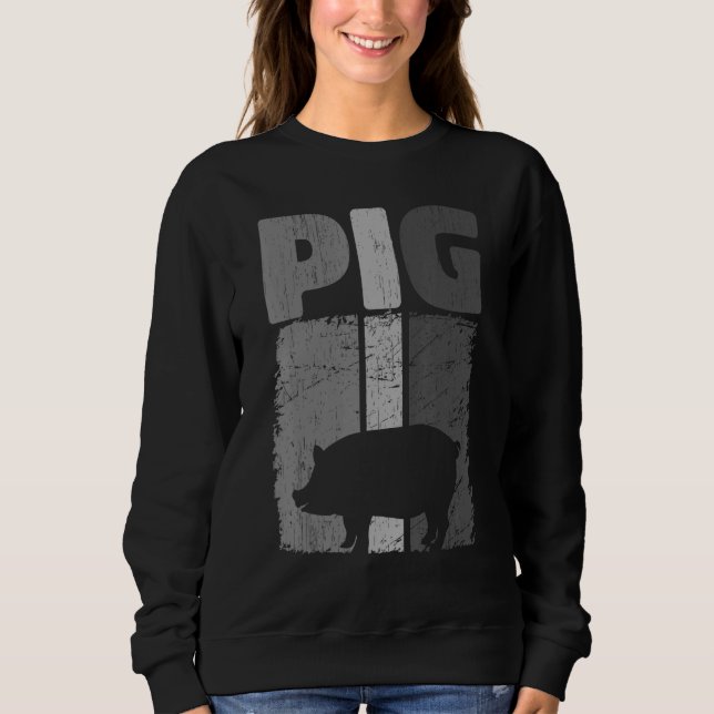 Moletom Retro Pig Lover, Cute Farmer, Farming For Men Wome (Frente)
